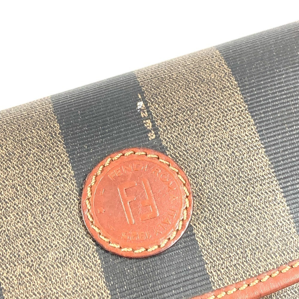 FENDI Vintage Logo Pecan Tote Bag, Flap Handbag, Leather, Men's & Women's, Khaki - Picture 10 of 16
